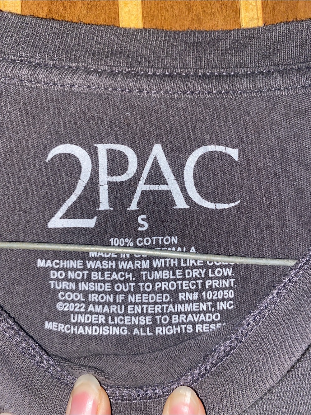 2Pac Graphic Crewneck Tee with Photo Print - Picture 2 of 3